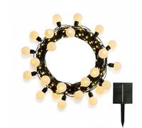 Lumisky Guirlande lumineuse solaire BILLY WARM WHITE MIX globes micro-LED blanc-chaud 13 modes 14m