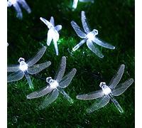Guirlande Lumineuse Solaire, KEEDA 20LED Libellule String Lights Chaîne de Lumière Extérieure Pour Jardin,Mariage,Terrasse,Noël (Blanc)