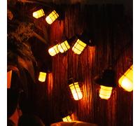 Guirlande Lumineuse Solaire Lampe Extérieure Jardin Effet Flamme LED 2m