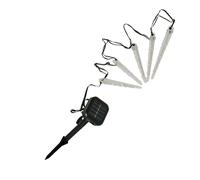 Guirlande lumineuse solaire LED 170 cm bâton lumineux piquet de terre décoration de jardin lampe extérieure, plastique clair, 2 vitesses effet pluie