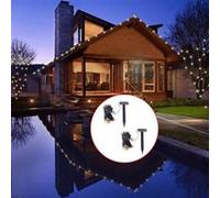 Guirlande lumineuse solaire LED 2 pcs Blanc chaud Noir G