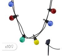 Guirlande lumineuse solaire - LUMISKY - PARTY GUINGUETTE SOLAR - 5.70 m - 8 modes - 10 globes multicolore LED