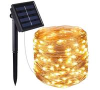Guirlande lumineuse solaire - LUMISKY - SKINNY SOLAR - 21.50 m - 8 modes - Cuivre 200 micro - LED blanc chaud