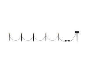 Guirlande lumineuse solaire pour jardin, éclairage extérieur, guirlande décorative, noire, à piles, H 17,5 cm