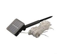 Guirlande lumineuse solaire pour parapluie, 104 LED, pour parasols de terrasse, tentes de camping, décoration de jardin, plage, arrière-cour (lumière blanche)