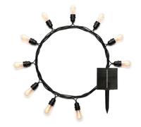 Guirlande lumineuse solaire raccordable 10 ampoules LED blanc chaud effet flamme FLAME STRING LIGHT 8m