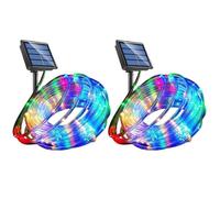 Guirlande lumineuse solaire - SURENHAP - Lampe solaire à tube - 100 LEDs 40Ft - Multicolore 8 modes - Batterie 600mAh