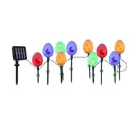 Guirlande Lumineuse Solaire Œufs de Pâques,Décoration Extérieure Illuminée de 3,5 m avec Piquets - Guirlande Lumineuse d'Œufs de Pâques | pour Jardin Allée Terrasse Pelouse