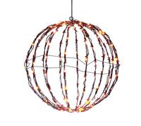 Guirlande Lumineuse Sphère Extérieur - Pliable Décorations Noël Boule à LED,Ornements Globe Festif pour Arbre Jardin Fête Intérieur Extérieur Nuit
