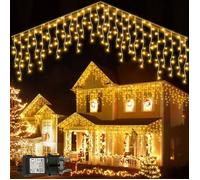 Guirlande lumineuse stalactite LED - 400 LED 8 modes d'éclairage - Décoration Noël extérieure et intérieure - 10m IP44 IP65