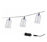 Guirlande lumineuse sur secteur raccordable 8 cloches LED blanc chaud à filaments apparents GLOW LIGHT 15m