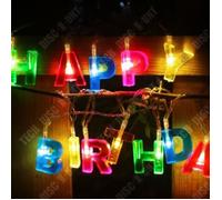 Guirlande lumineuse - TD® - Happy Birthday - 1,3 mètre - 5000 lm - Mixte - Couleurs variées