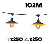 Guirlande lumineuse VINTY LIGHT CONNECTABLE Noir Acier 102M