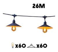 Guirlande lumineuse VINTY LIGHT CONNECTABLE Noir Acier 26M Noir G