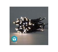 Nedis SmartLife - LED Décorative - Corde - Blanc Chaud à Frais - 50 LED's - Intérieur et Extérieur - 7 Motifs de Mouvement - 5 m - Android/IOS