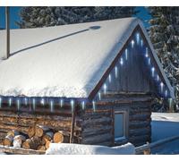 Guirlande lumineuse XXL en forme de cône de glace 72 LED avec 8 fonctions - 30 cm cône / 6,9m