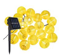 Guirlande Lumineuses Solaire LED Lanterne, ALED LIGHT 30 LEDs 6,5M/21,3Ft Étanche Extérieur Décorative Guirlande Lampion LED pour Fête, Noël, Jardin, Halloween (Blanc Chaud)