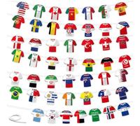Guirlande Maillot Coupe du Monde 2026, Drapeau de 49 pays pour décorations de coupe du monde, Décoration Football Toutes les Équipes pour Ambiance Stade, Fan Zone, Bar et Fête à la Maison,Bannières de