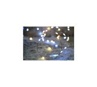 guirlande micro-led - 7,5 m - blanc chaud et pur - 75 led - 16 fonctions mémoire - câble transparent cuivré