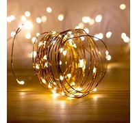 Guirlande MicroLed Cuivre 4M - Guirlande Lumineuse LED 40 LEDs - Guirlande LEDs pour Deco Chambre, déco de Noël, Ambiance poétique et Romantique