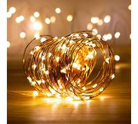 Guirlande MicroLed Cuivre 8M - Guirlande Lumineuse LED 80 LEDs - Guirlande LEDs pour Deco Chambre, déco de Noël, Ambiance poétique et Romantique