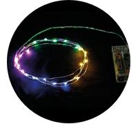 Guirlande mini-leds lumineuse 20 leds à piles, Multicolore 2m