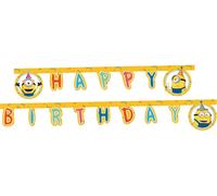 Guirlande Minions - 2,3m Chaîne de fête pour décorer un anniversaire d'enfant ou une fête