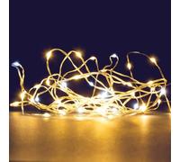 Guirlande mirco-led super brillante blanc chaud + effet flash - 10m - Guirlande 100 led très lumineuses - 8 fonctions animées. Intérieur et extérieur. Illumination de Noël