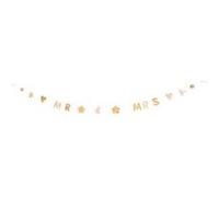 Guirlande Mr And Mrs Or En Lokta - Naturelle - 1.80m de long G