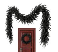 Guirlande Noire d'halloween Pièce Maîtresse Noire Artificielle Réaliste 1,8