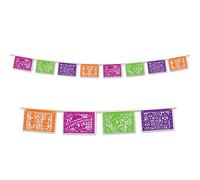 Guirlande Papel picado Dia de los muertos en plastique 3.60 m - Coloré - Taille Unique