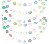 Guirlande Papier Arc-en-Ciel 4pcs pour Fete Anniversaire et Decoration | Carton epais de qualite, couleurs vibrantes et lumineuses, suspension rapide, longueur ajustable, usage multiple
