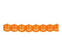 guirlande papier frise citrouille évidée 4m orange - boland 74564 Oranje G
