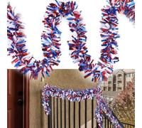 Guirlande patriotique - Décoration de couronnement du roi 2023 - Bleu/blanc/rouge - Facile à monter soi-même