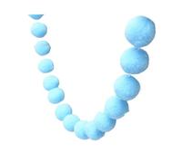 Guirlande Pompon Guirlande de Pompons 2 m for l'intérieur, en Feutrine Laine, à Faire soi-même for Une Chambre Fille. Décorations fête Artisanales(Blue)