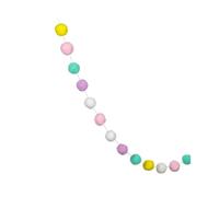 Guirlande Pompon Guirlande de Pompons colorés 25 m, en Feutrine Laine, à Suspendre soi-même for la Chambre d'enfant ou décoration intérieure(Color 4)