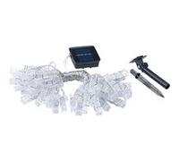 Guirlande porte-photos avec 40 pinces à LED (10 m) - Solaire Blanc
