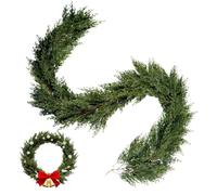 Guirlande pour cheminée | 198 cm Décoration réaliste artificielle au toucher réel comme point central - Guirlande de Noël | pour table, terrasse, jardin, fête, cuisine, bureau, bibliothèque, portail