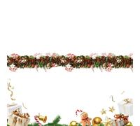 Guirlande pour décorations de Noël - 5 m Décoration pour couronnes de Noël pour porte d'entrée | pour garde-corps d'escaliers, maison, salon, mur, porte d'entrée, patio, jardin, cour et Festivit
