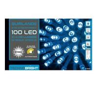 Guirlande programmable 100 LED 10 mètres bleu FT Blanc froid. Fil vert G