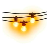 Guirlande reliable IP44 E27 20 mètres 30 ports lumière. Fabriquée en matériau résistant. Conçue pour la décoration extérieure et les événements.