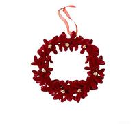 Guirlande rouge en acrylique à suspendre pour sapin de Noël - Décoration saisonnière et mise en valeur de l'ambiance festive (guirlande de fleurs)