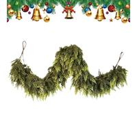 Guirlande Sapin Exterieur, Guirlande Imitation Sapin, 1.5m/1.8m/2.7m Guirlandes De Noël en Cèdre pour Escalier Et Exterieur Intérieur, Réaliste Imitation Sapin De Noël Décoration (1.5M)