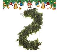 Guirlande Sapin Exterieur, Guirlande Imitation Sapin, 1.5m/1.8m/2.7m Guirlandes De Noël en Cèdre pour Escalier Et Exterieur Intérieur, Réaliste Imitation Sapin De Noël Décoration (1.8M)