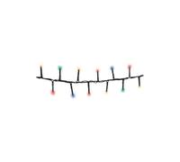 Guirlande scintillante compact EDM - esprit de Noël - multicolore et blanc chaud - ampoules LED - 11 m - 72248