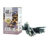 Guirlande scintillante EDM - esprit de Noël - lumière blanche chaude - 48 ampoules LED - 4 m - 71386 blanche G