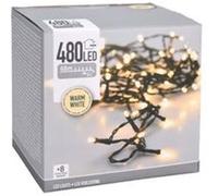 Guirlande scintillante EDM - esprit de Noël - lumière blanche chaude - 480 ampoules LED - 48 m - 72088