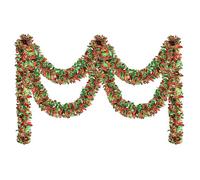 Guirlande Scintillante Pour Sapin De Noël | Couronne Étincelante De 2m Avec Ornements | Guirlandes pour Fêtes et Célébrations | Pour L Automne Le Thanksgiving Les Fêtes Les Anniversaires Les Soirées P