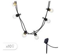 PARTY CLEAR SOLAR Guirlande lumineuse solaire - 10 globes transparents - LED blanc chaud - 5.90m - 8 modes
