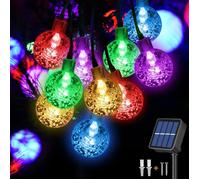 Guirlande solaire 50 LED 7 m multicolore - 8 modes, batterie 800 mAh remplaçable, IP44, 8-10 h